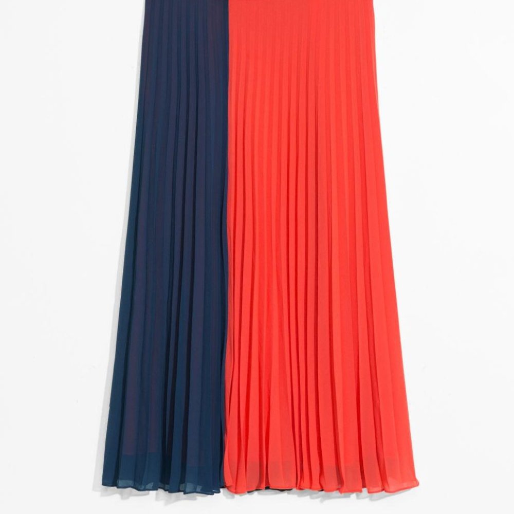 & Other Stories Pleated midi skirt